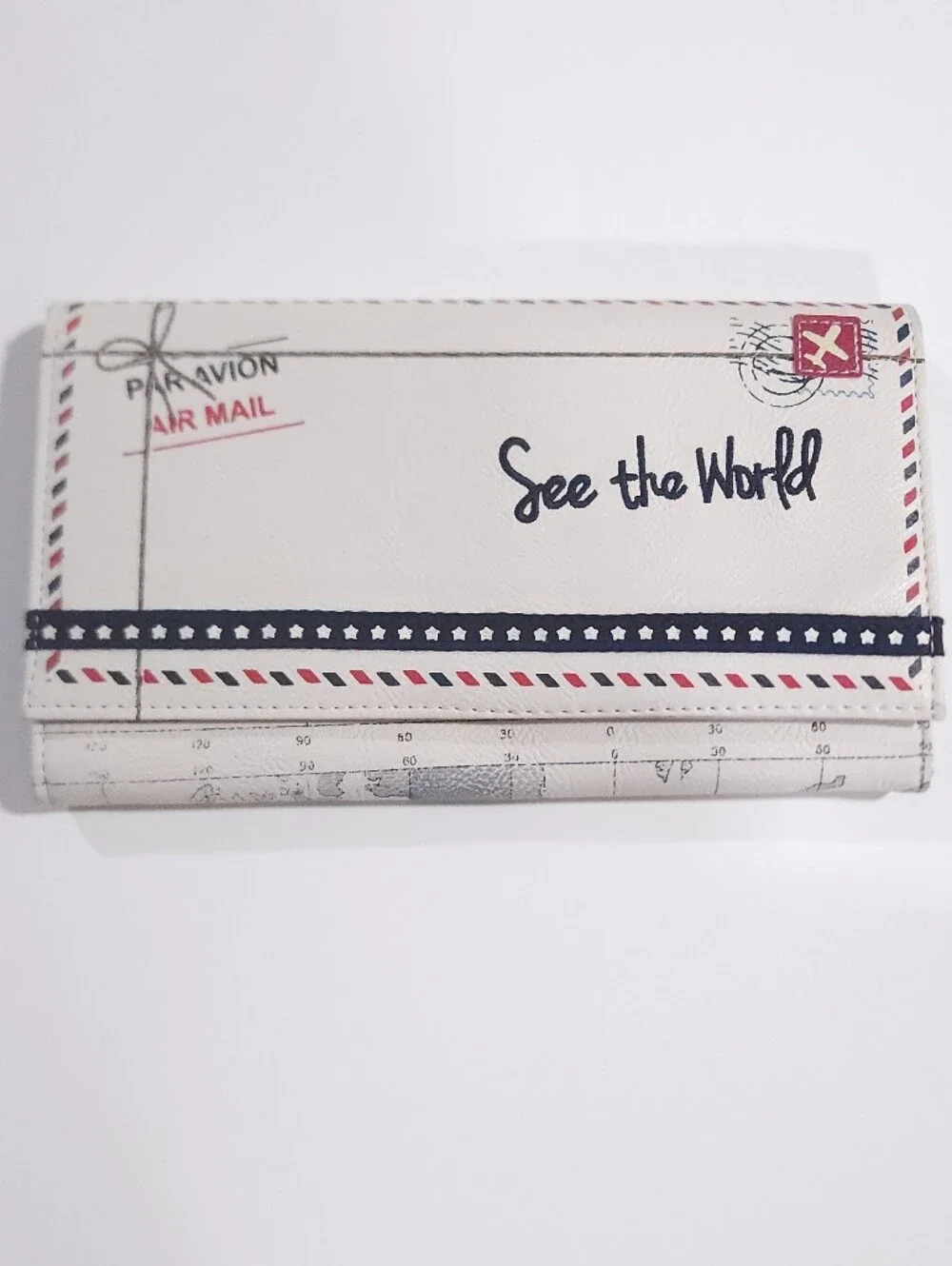 Miamica See the World White Travel-Themed Novelty Women's Clutch Wallet